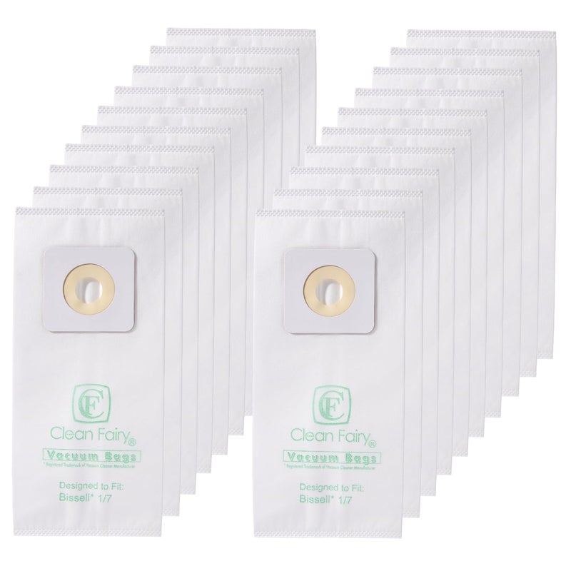 CF Clean Fairy حقائب فلتر قماش CF Clean Fairy 20Pack متوافقة مع بيسيل نمط 1&7 لجهاز الشفط PowerForce 1739 3522 3525 PowerGlide 3545 Plus 3550 3553 Lift-Off 3554 Powertrak 6592 Powerlifter Pet 2019 - Image 1